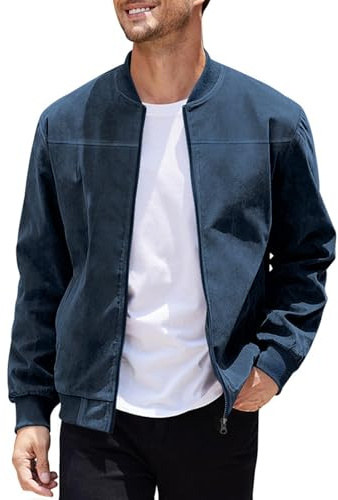 ZRYAZQ Veste Homme Mi Saison Bombers Homme D'extérieur Blouson Aviateur Léger Jacket Casual Hiver Printemps Automne Coup-Vent Classique Décontracté Sweat-Shirt Homme Manches Longues Cargo Sport Golf