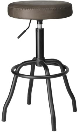 Bolero Brooklyn PU High Bar Stool Mocha - Adjustable Padded Sear, PU Leather Upholstered HW291 | Cushioned seating offers enhanced commercial comfort, while wipe-clean upholstery ensures easy maintenance.