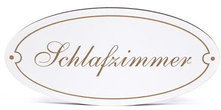 Dekolando Decorative Door Sign Oval Bedroom Sign 15 x 7 cm Signs Door Signs Name Plates Home Self-Adhesive Wooden Sign Door Wooden Signs