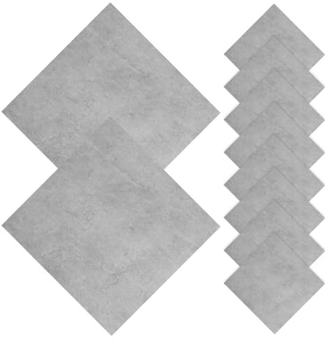 Uonlytech 10 Pezzi Autoadesivi Stacca E Incolla Piastrelle Per Pavimenti 60X60 Cm Adesivi Per Pavimenti In Marmo Pavimenti In Vinile Fai Da Te Per Bagno Cucina Grigio