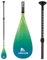 Abahub 3teilig Carbon SUP Paddel mit Paddeltasche Stand Up Teleskoppaddel 170-218cm Karbonschaft+Kunststoffblatt für SUP Board Surfboard Blau-Grün-Verlauf