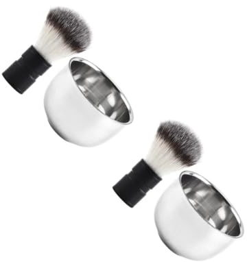minkissy 4stücke Teiliges Bartpflege Rasierpinsel Und Shaving Bowl Für Um Reichhaltigen Rasierschaum Zu Erzeugen Zu Exfolieren