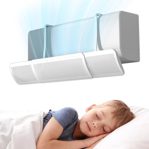 Deflettore Condizionatore Universale, Anti Diretto Blowing, Scalabile, Regolabile Parabrezza Aria Condizionata Scudo per Casa/Ufficio Anziani Neonati Donne in Gravidanza (Freddo/Calda)