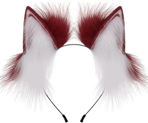 Btgghytr Stirnband für Damen und Mädchen, biegbar, Biest-Ohr-Haarreifen für Frauen, Rollenspiel, Animes, Dienstmädchen, Stirnbänder, Party-Kostüm, Mädchen, Cosplay, Kopfschmuck, niedliches Haarband,