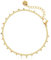 Made by Nami Armband Damen Gold mit Goldplättchen Anhänger aus Chirurgischem Edelstahl 16 + 3 cm Hypoallergen Wasserfester Schmuck Gold Geschenkideen für Frauen