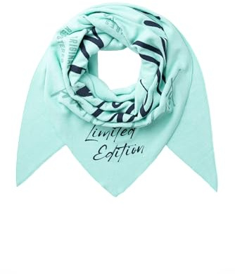 SOCCX Dreieckstuch aus Flauschstrick mit Wording Prints