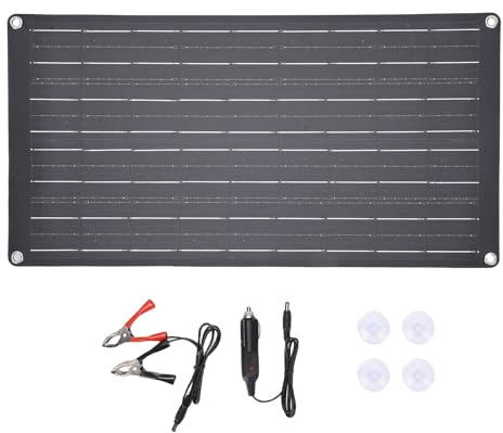 Zerodis Pannello Solare, Caricabatterie Solari Portatili con Adesivo Posteriore Carica Rapida per Un'emergenza per Campeggio per Auto da Esterno