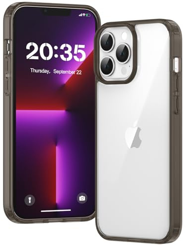 Voyahülle Clear Case for iPhone 13 Pro, Ultra Thin, Shockproof TPU Cover, Anti-Yellowing, Crystal Clear, Phone Case for Apple iPhone 13 Pro - black