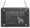 Schild Schiefer Spruch Briard Vorsicht Freilaufender Hund Türschild 22 x 16 cm