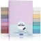 Julius Zöllner Jersey Spannbettlaken für Baby- & Kinderbett, 100% Jersey-Baumwolle, OEKO-TEX Standard 100 zertifiziert, Größe: 60x120cm / 70x140cm, 2er Pack, flieder