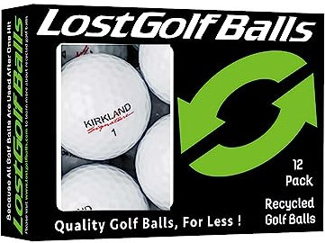 KIRKLAND Unisex-Erwachsene Mix-Near Mint Quality Used Golf Balls (AAAA Signature Ksig 3 4-Piece Golfballs), White, Weiss/opulenter Garten, 12 Count (Pack of 1)