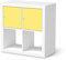 Möbel-Folie passend für IKEA Kallax Regal 2 Türen Quer I Möbeldekoration - Möbel-Sticker Aufkleber Folie I Deko Wohnung für Wohnzimmer, Schlafzimmer - Design: Gelb Light