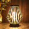 JHY DESIGN Lampada da Tavolo 22cm alta In Ferro Vintage Stile Gabbia luci Luce led a Batteria senza fili lampada comodino per camera da letto o soggiorno balcone matrimoni（Bronzo,Diamante