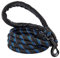 Starke Hundeleine, reflektierendes Seil, kau-resistentes Paracord für mittlere und große Hunde, haltbare Metallschließe, Befestigung am Haustierhalsband (1 Packung) (1.5m, Schwarz & Blau)