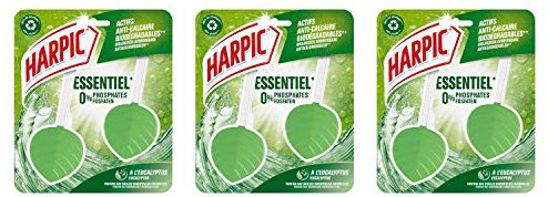 Harpic WC-Blöcke, umweltfreundlich, gegen Kalk, Eukalyptusduft, 2 Stück