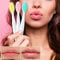 6PCS Lip Scrub Brush Tool,Double-Sided Silicone Exfoliating Lips Brushes,Gentle Lip Exfoliator Scrubber Brush for Smooth,Soft,Bright,Fuller Healthy Lips