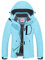 WULFUL Wasserdichte Schnee-Skijacke Softshell für Damen, Berg, winddicht, Wintermantel Jacke mit abnehmbarer Kapuze, Hellblau, S