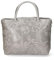 Chicca Borse Borsa tote donna borsa a mano in pelle camoscio stampato borsa media italiana - Grigio