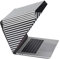Philbert Danish Design 4-in-1 Laptop Sun Shade Lux Hood - Screen Shade, Privacy Screen, Heat Protection, Contrast Enhancement - Fits 15-16” Laptops, Self-Standing Cover with Pocket - Striped