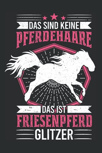 Friesenpferd Tagesplaner: Friesenpferd Glitzer Friese Pferdehaare / Kalender 2022 / Wochenplaner Tagesplaner Planer / Planungsbuch To-Do-Liste / 6x9 Zoll / 100 ausfüllbare Seiten