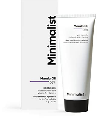 Minimalist Marula Oil 5% Face Moisturizer For Dry Skin With Hyaluronic Acid For Deep Nourishment & Hydration, For Men & Women, 50 g (Pack of 1)