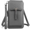 Pearl Angeli Handy Umhängetasche Damen,RFID Schutz Kartenfächer Handytasche,PU-Leder Schultertasche Verstellbar Schultergurt Klein Crossbody Geldbörse(Grau)