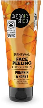 Organic Shop Renewal Face Peeling für fettige Haut, Kürbis und Honig, 75 ml