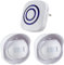 Kit elettronico per campanello senza fili con 1 ricevitore plug-in e 2 sensori PIR Motion Detector 3 Livelli di volume e 38 suonerie intelligenti Suoneria di sicurezza (Nero, Impermeabile)