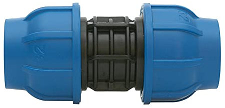 PP-Fitting Kupplung 16mm gerade - PE Rohr - 16 x 16 PE Verschraubung Klemmverbinder PN16, DVGW