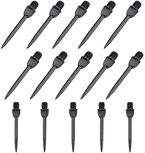 Fyihoxi 15 Stück Dartpfeile Metallspitze, 37mm Steeldart Spitzen, Dartspitzen Steel, Dartspitzen Keypoint-Special, 2BA Gewinde, Stahlspitzen Metallspitzen