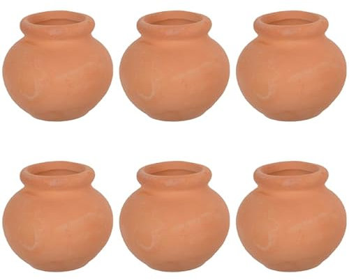 BESPORTBLE Small Terracotta Plant Pots: 1.52x1.52 inch Tiny Plant Pots Mini Succulent Planter Small Clay Flowerpots for Decorative Dollhouse Home Office Bedroom Bathroom Shelf 6Pcs