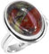 Jeweloporium 925 Sterling Silber Ringe für Damen Größe 55(17.5) Mehrfarbig Echt Dragon Blood Jasper Edelstein Jahrgang Silber Ringe Weihnachten - Geschenk Solitär Schmuck