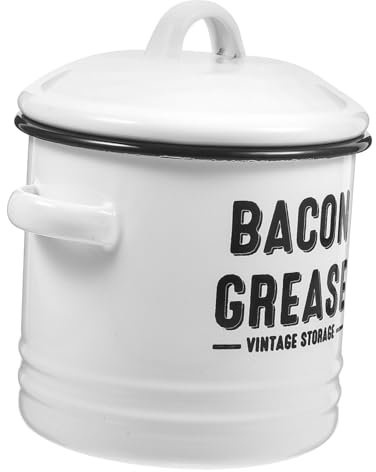 TOPBATHY Barattolo Di Strutto Pancetta Barattolo Di Grasso Pentole Con Manico Barattolo Di Separatore Di Sugo Colino Barattolo Di Zucchero Pentolino Con Manico Pentolino
