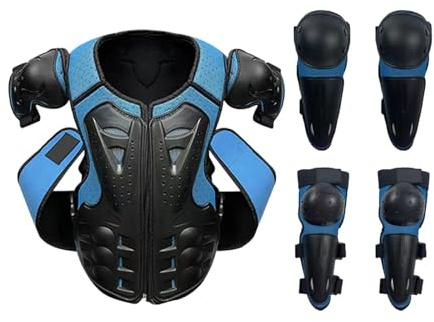 Ronyme Equipo de Moto de Cross para niños, Equipo Protector de Motociclismo, espinillera de, Traje de Motocicleta Completo para Patinaje de montaña