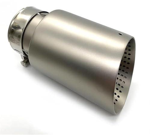 DZSQTUND Auspuffblenden 304 Matt-Edelstahl-Auto-Universal-Auspuffspitze Für Düse-einzelnes Schalldämpfer-Rohr 1PCS Auspuff Blende(IN 51MM-Out 101MM)