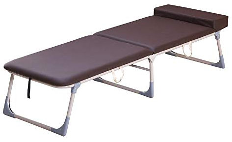 GOKEUEKDY Klappbetten Klappbares Campingbett Lattenrost-Schaumstoffmatratze Geeignet für Camping Außerhalb des Bettes Einzelklappbetten (Farbe: Braun, Größe: 190 * 60 * 38 cm)