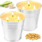 Citronella Kerze Outdoor Groß, 2 x 15 oz Draußen Kerzen - Natürliche Sojawachs Zitronella Kerze Garten mit 3 Docht Citronella Duft Candle Indoor Beste Geschenk für Camping Picknick Terrasse