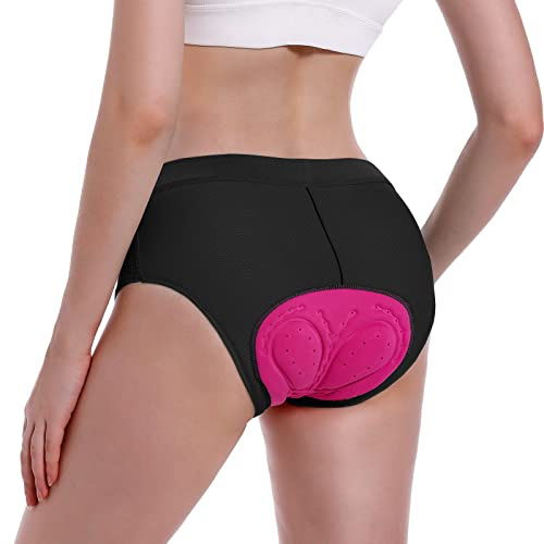 MEETWEE Pantalones Cortos de Ciclismo para Mujer, 4D Acolchados Mallas Ciclista Secado Rápido ranspirables Antideslizante Culotte Ciclismo Mujer