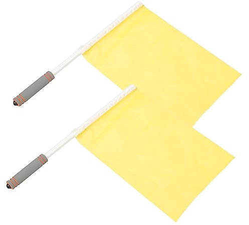 Toddmomy 2 Stücke Linie Schiedsrichter Wimpel Set Fußball Spiel Signal Flaggen Für Schiedsrichter Sportler Racing Sport Ausrüstung