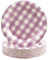 HFBOBP 50 platos de papel a cuadros de 7 pulgadas, platos de postre a cuadros rosados, vajilla desechable para picnic, camping, reunión familiar, baby shower, cumpleaños, despedida de soltero