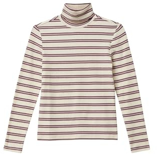 s.Oliver Geripptes Longsleeve im Slim Fit mit Rollkragen und Streifenmuster