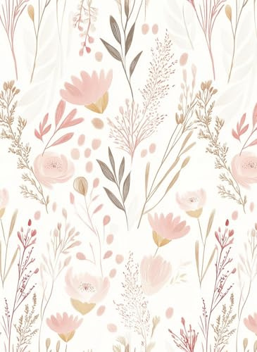 myforHD Papier Peint Autocollant, Fleuri, Feuilles, 44cmX300cm, Auto-adhésif, Imperméable, DéCoratif, Pour Meuble Decoratif Salon Salle De Bain Chambre Armoire Porte Murale