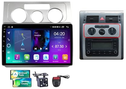 Radio para coche Android 13 con Carplay y Android Auto para Volkswagen Touran 1 2003-2010 pantalla táctil de 10 pulgadas estéreo Wi-Fi 4G BT controles en el volante multimedia FM RDS DAB+/DSP (B,NF-1