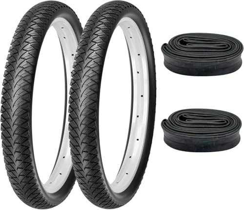 2er Set Fahrradreifen 12,5x1,75 Zoll 47-203 mit Autoventil Schläuchen AV