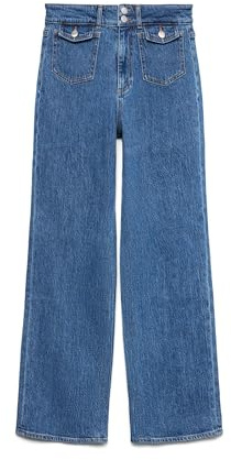 VERO MODA Female Weit geschnitten VMTESSA Hohe Taille Weite Passform - kurz geschnitten Jeans