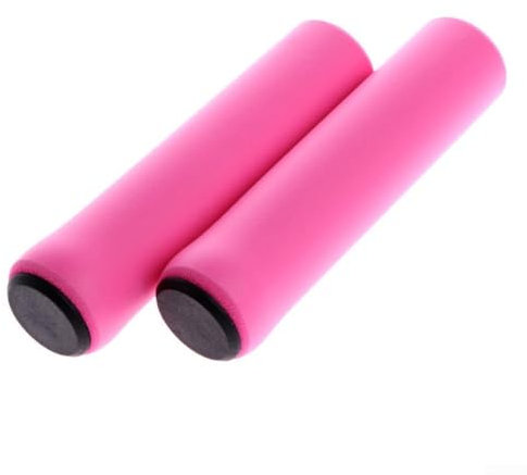 Poignées de guidon en mousse souple pour vélo avec technologie imperméable et antidérapante (rose)