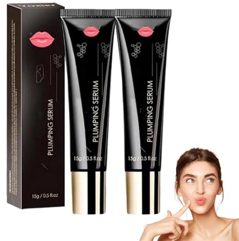 Lip-Booster-Serum, Lip Oil Plumper, Plumpy Lippen-Booster, feuchtigkeitsspendende und pflegende Öle für die Lippen, Perfektionierende Hydrating Lippencreme Mit Volumeneffekt (2PC)