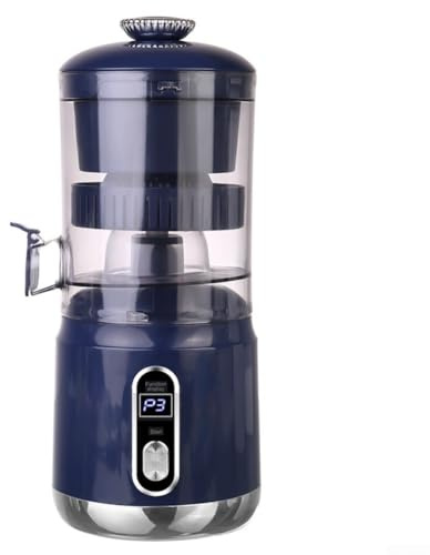 AugustknowU Exprimidor eléctrico de cítricos con pantalla LCD, potente motor gira a 12.000 RPM para maximizar el rendimiento del jugo, compatible con limones, limas, naranjas, piezas extraíbles