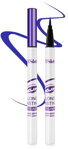 Matte Liquid Eyeliner Wasserfest Blue,Hochpigmentiert und Langanhaltend | Blau Eyeliner Pen,Wischfest,Schnell Trocknend,für Täglichen Gebrauch und Festival Farbmalerei Make Up für Frauen