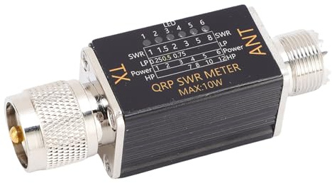 Xiuganpo Lightweight 10W SWR Meter for Shortwave Frequency Measurement, Portable Standing Wave Ratio Tester for Amateur Radio Enthusiasts